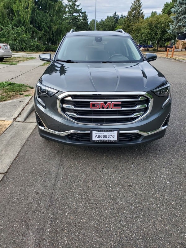 2020 GMC Terrain, gray SUV, front view